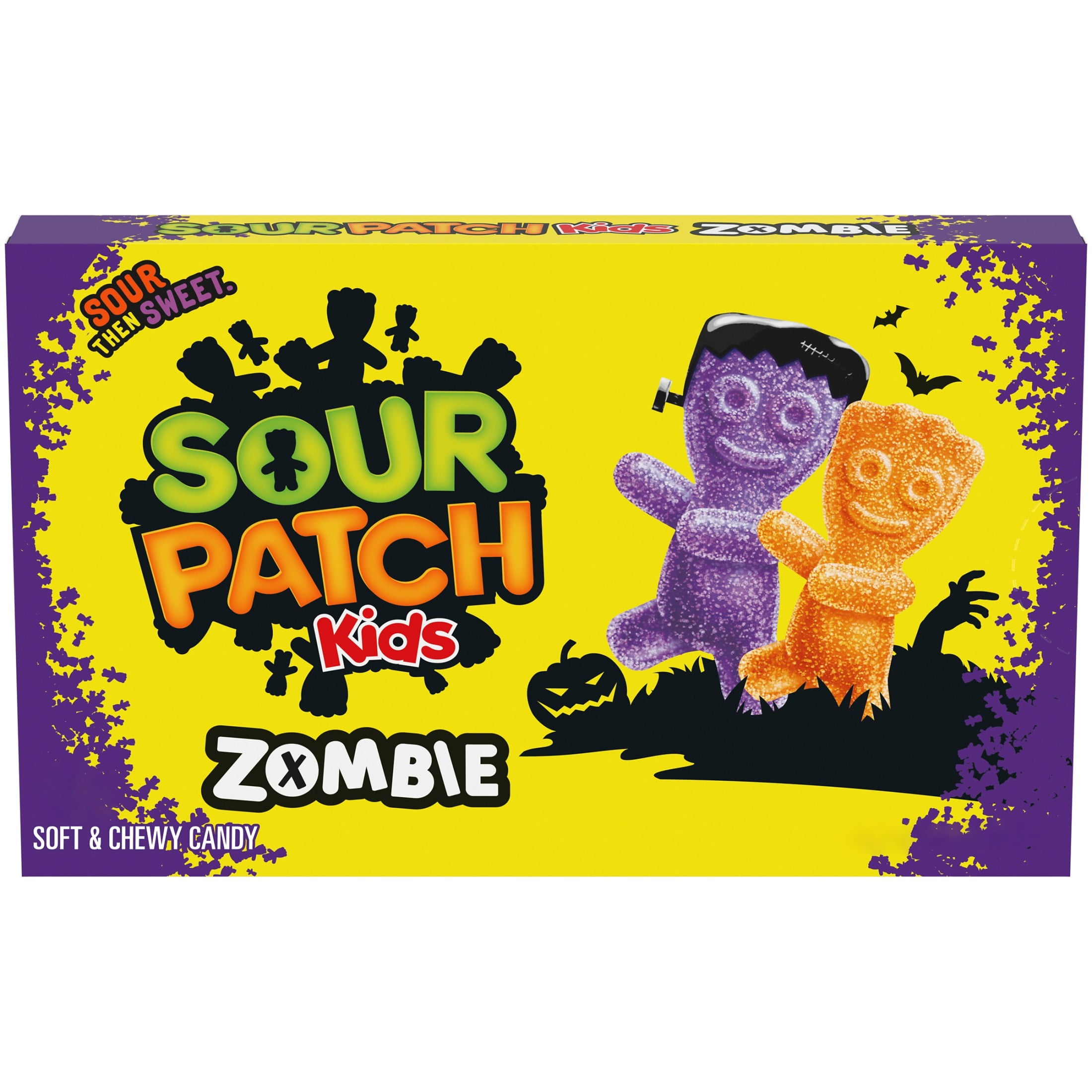 Sour Patch Kids Zombie orange and purple halloween packs