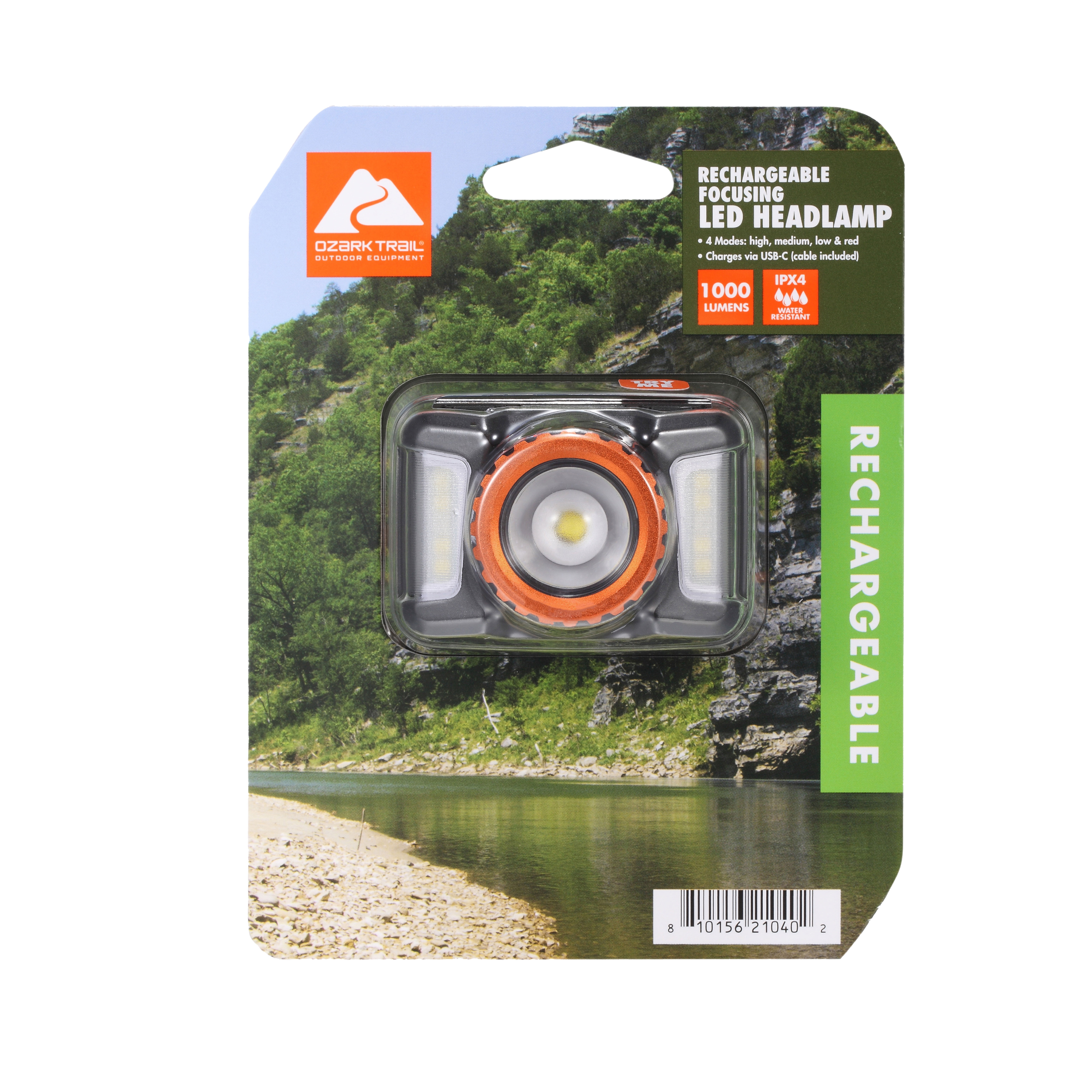 Ozark Trail 1000 Lumen Rechargeable Focusing Headlamp