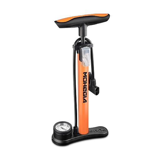 MOHEGIA Bike Floor Pump with Gauge, 160 PSI