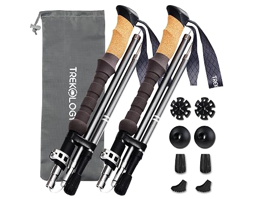 Trekology Trek-Z Cork Grip Collapsible Trekking Poles
