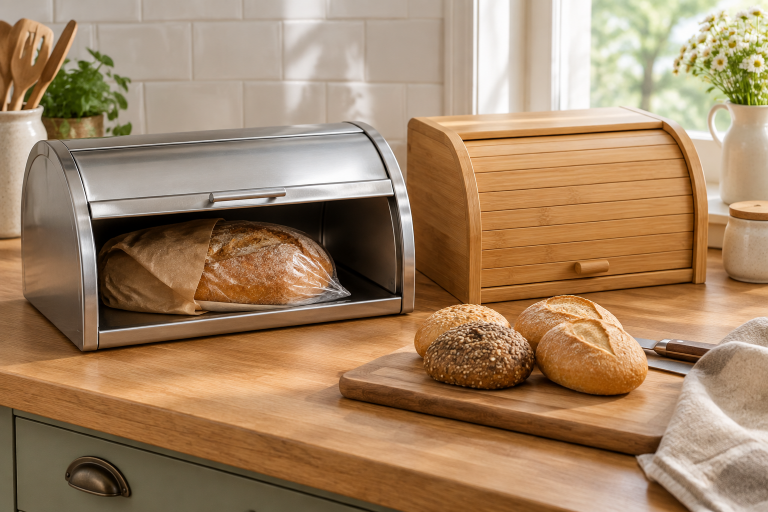 Bread Boxes: Roll-Top Lids, Board Lids, Sizes, and Counter Space