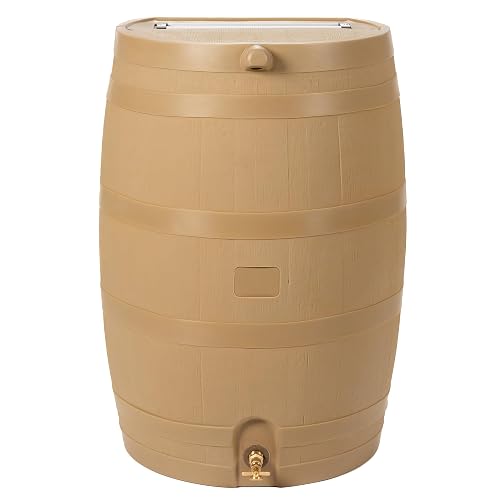 RTS Home Accents 50-Gallon Rain Barrel with Brass Spigot