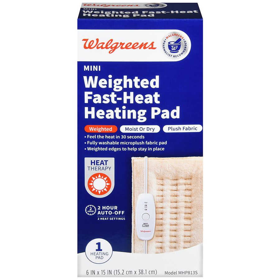 Walgreens Mini Weighted Fast-Heat Heating Pad, 6 x 15
