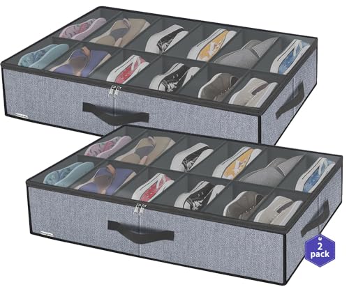 Onlyeasy Large Under Bed Shoe Organizer