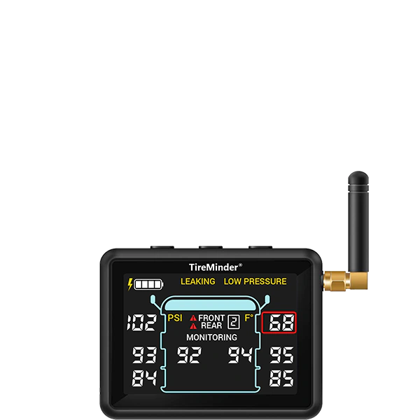 TireMinder i10 TPMS monitor and transmitters