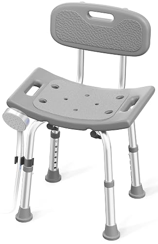 HOMLAND Shower Chair with Removable Back