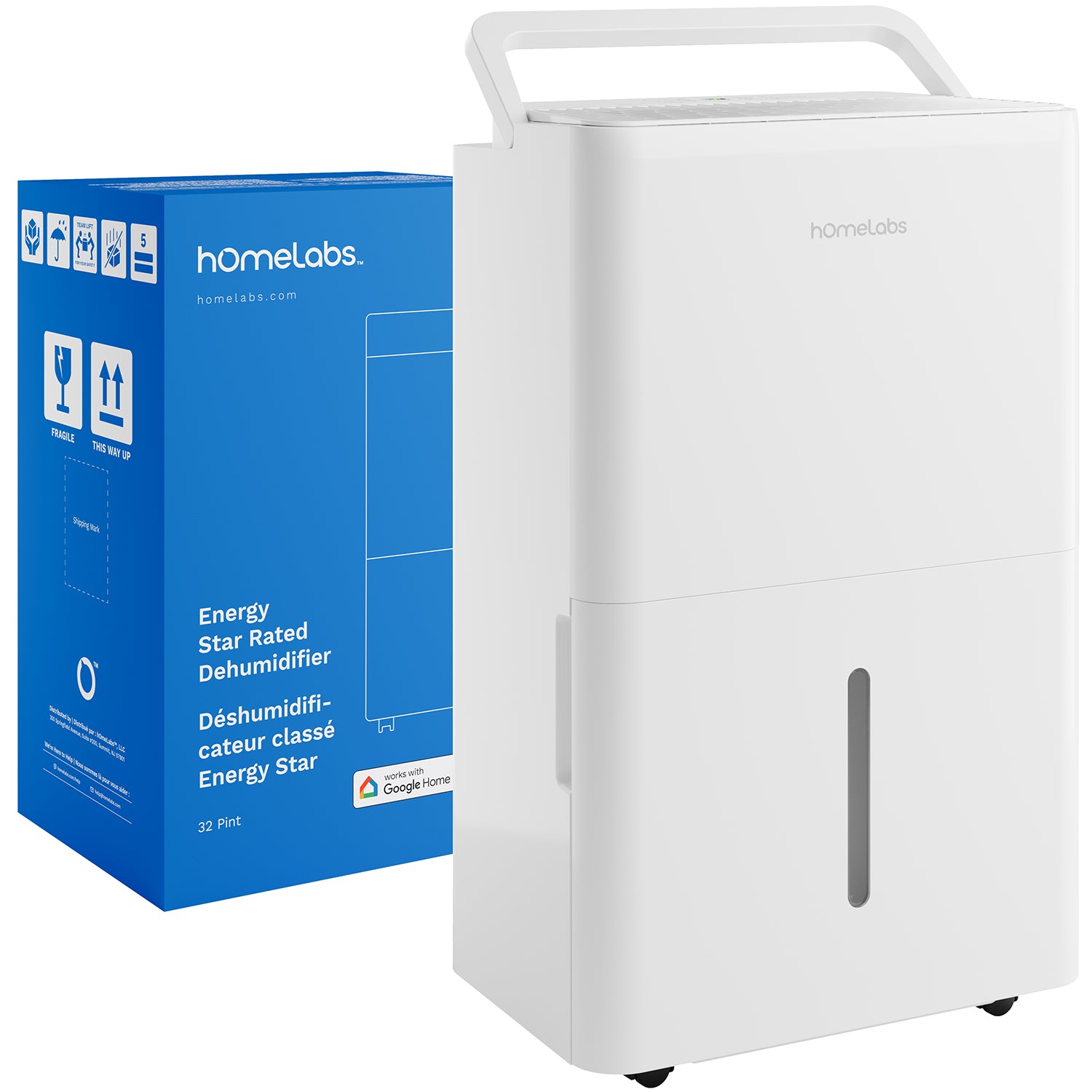 hOmeLabs 32 Pint Wi-Fi Dehumidifier (4,500 Sq Ft)