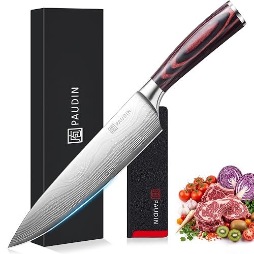 PAUDIN 8 Inch High Carbon Stainless Steel Chef Knife