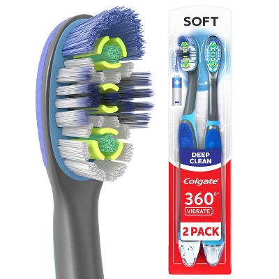 Colgate 360 Vibrate Battery Toothbrush, 2 Pack