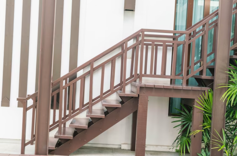 wood stair decoration