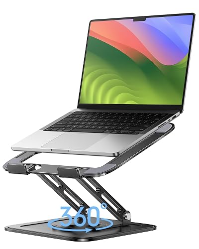 LOXP Adjustable Laptop Stand with 360 Rotating Base