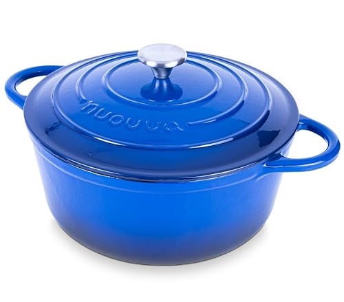 Nuovva Enameled Cast Iron Dutch Oven, 6.4 Quart