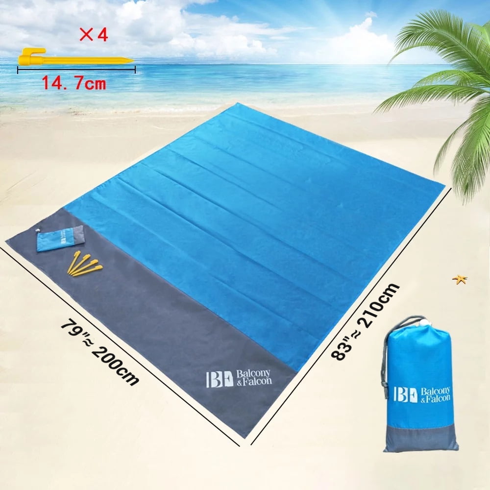 COWIN Sand Free Beach Blanket, 79 x 83 in