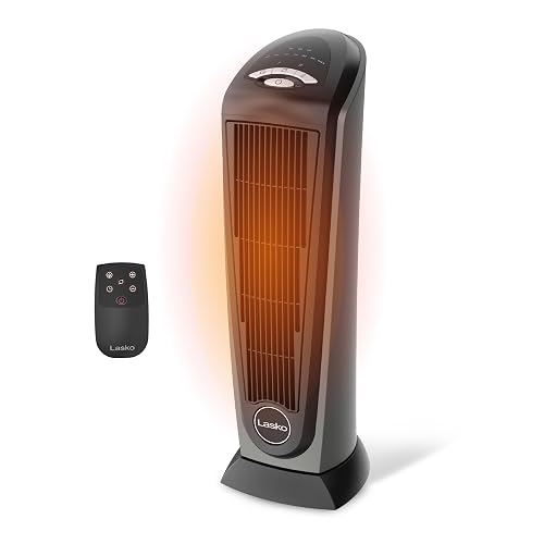 Lasko 23" Ceramic Tower Space Heater with Remote Control, 751320