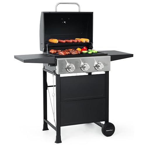 Master Cook Three-Burner Propane Gas Grill