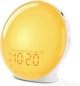 JALL sunrise alarm clock with full-screen wake-up light