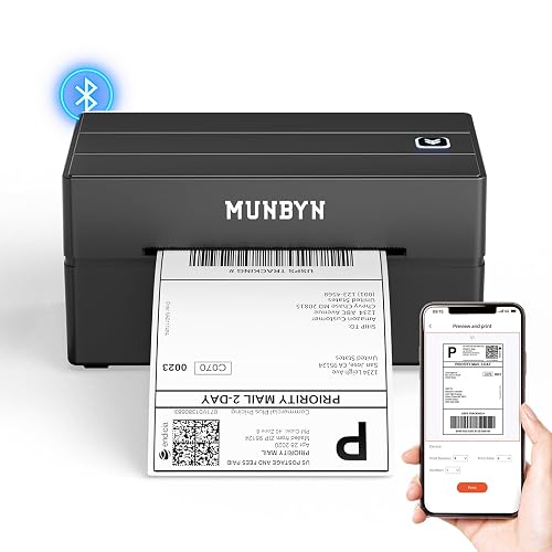 MUNBYN Bluetooth 4x6 Thermal Label Printer