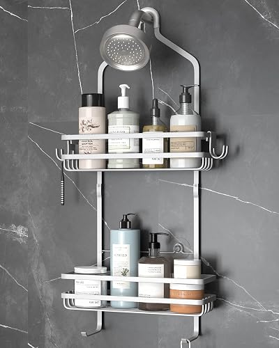 TZAMLI Hanging Shower Caddy over Shower Head
