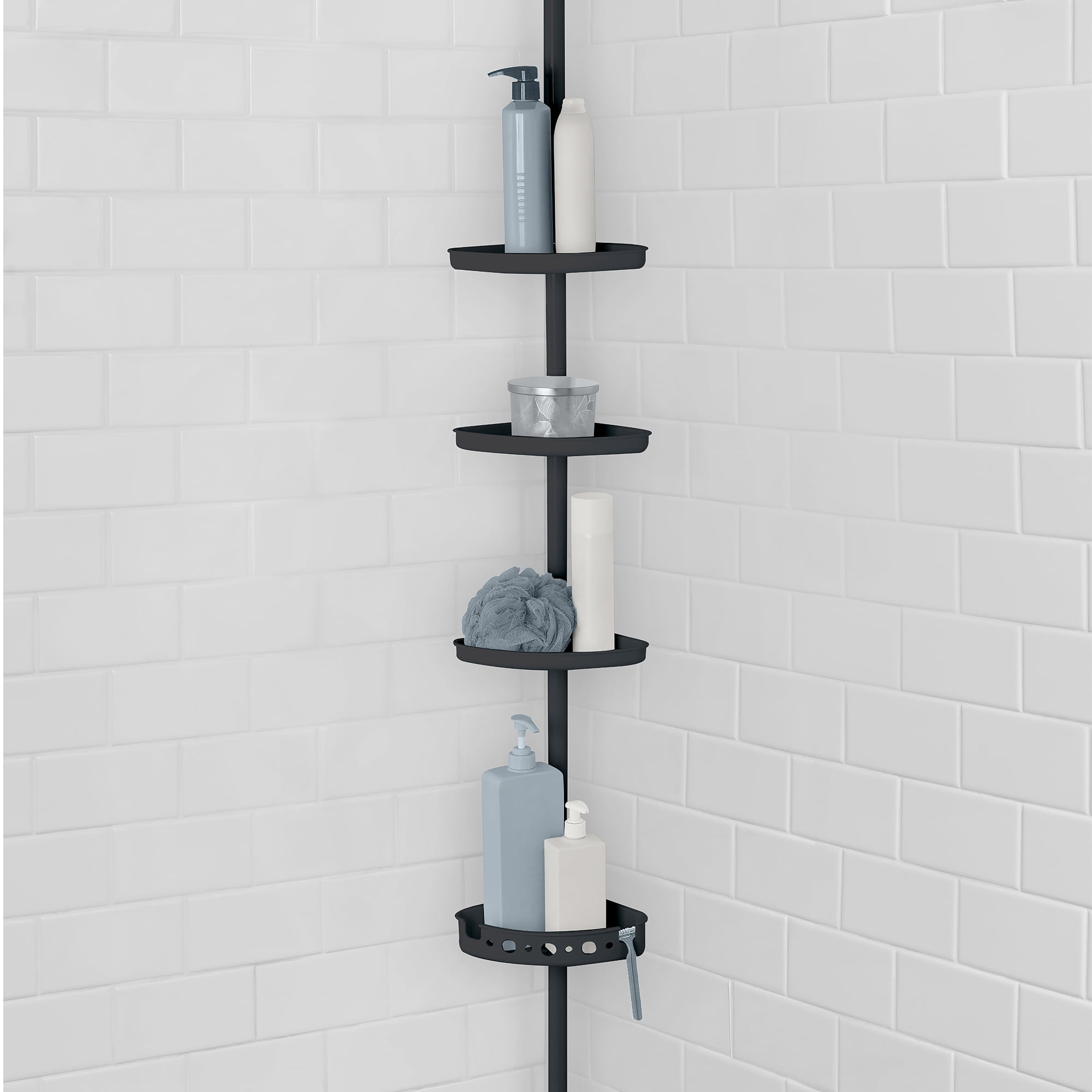 Mainstays 4-Tier Tension Pole Shower Caddy
