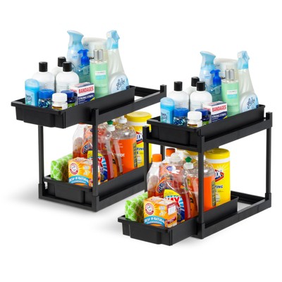 IRIS USA 2-Tier Under Sink Organizer 2-Pack
