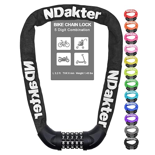 NDakter 5-Digit Combination Chain Lock