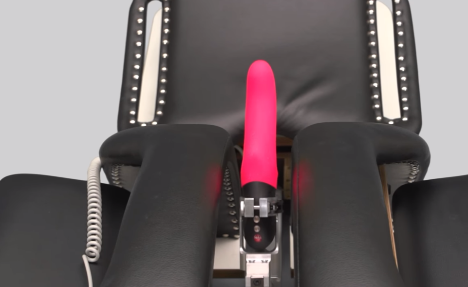 massage chair with pink dildo