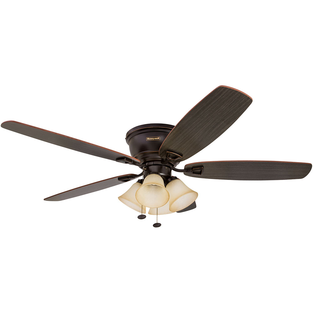 Honeywell Glen Alden 52" Flush Mount LED Ceiling Fan