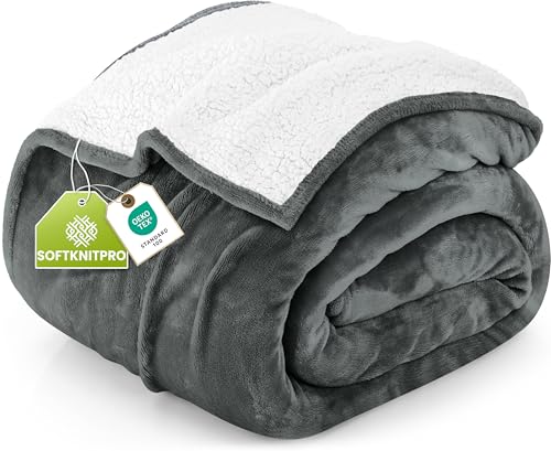 Utopia Bedding Reversible Plush Sherpa Blanket