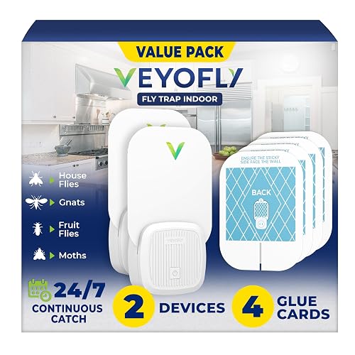 VEYOFLY Plug-in UV Fruit Fly Trap, 2 Devices