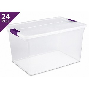 Sterilite 66-Quart ClearView Latch Boxes