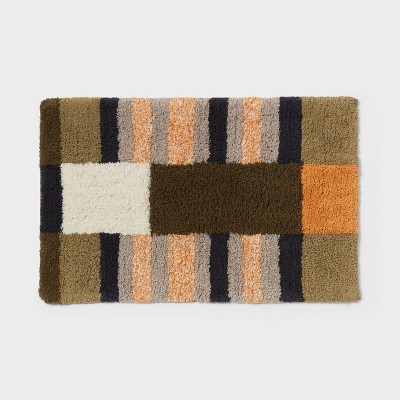 Threshold 20 x 30 Modern Colorblock Tufted Bath Rug