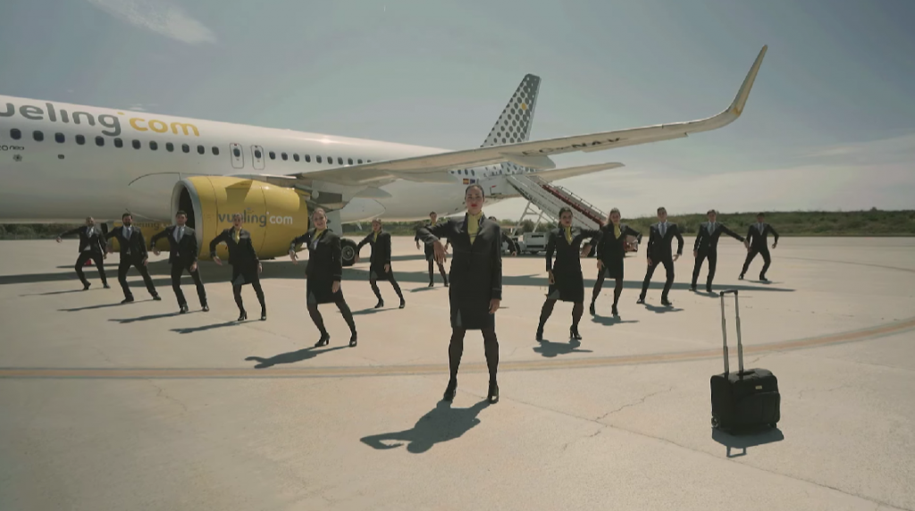 flight attendants on behalf of vueling airlines in commercial