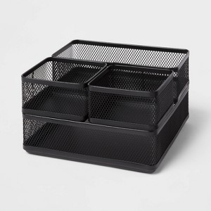 Brightroom Mesh Desk Organizer, Black