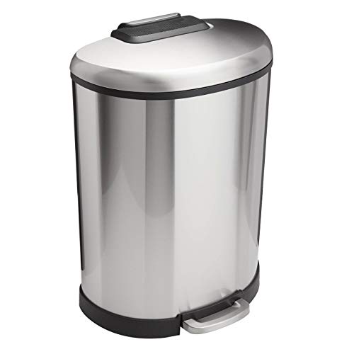Amazon Basics 50L D-Shaped Soft-Close Trash Can