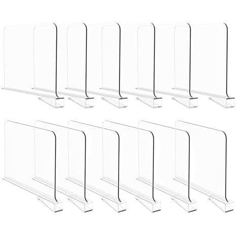 Clear Clip-On Dividers, Twelve-Pack