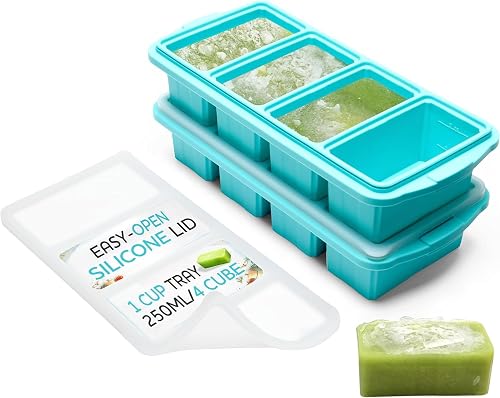 XOMOO Silicone Freezer Tray with Lid