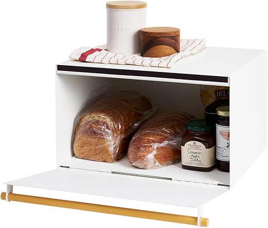 Yamazaki Steel and Wood Bread Box