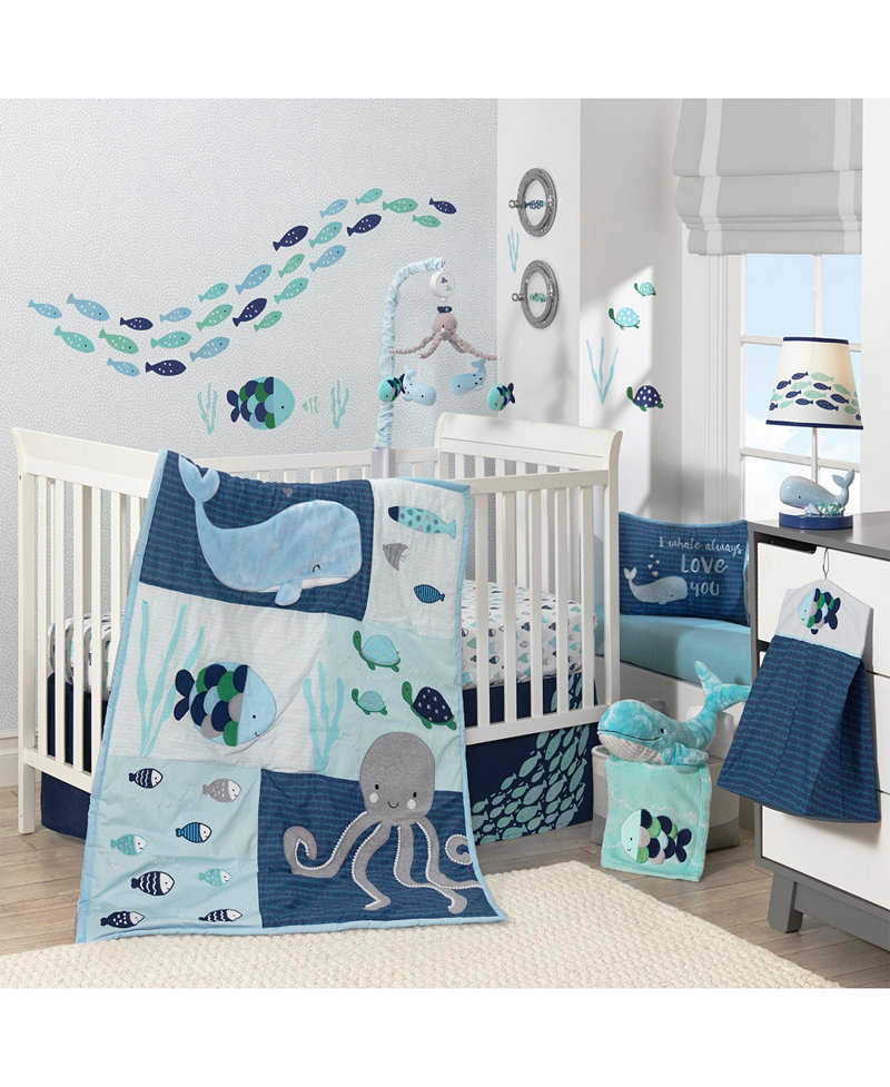 Lambs & Ivy Oceania 6-Piece Crib Bedding Set
