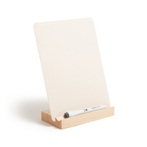 U Brands 8 x 10 in Acrylic Desktop Board with Wood Tray Base