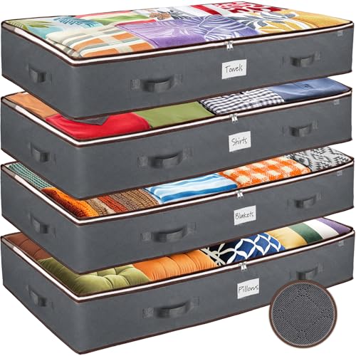 ZOBER 90L Under Bed Storage Bags 4-Pack