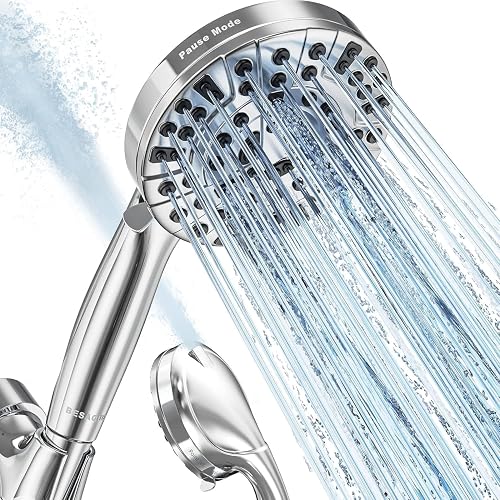 BESAQUO 9-Function Handheld Shower Head with Power Wash