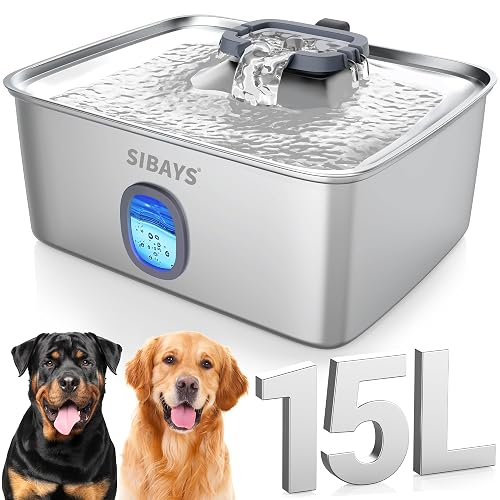 SIBAYS 4 Gallon Large Dog Water Fountain