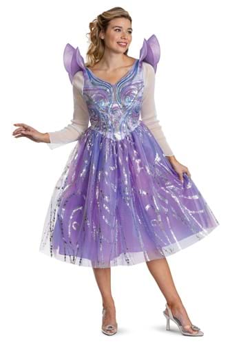 Woman wearing the pink Wicked Glinda For Good deluxe gown