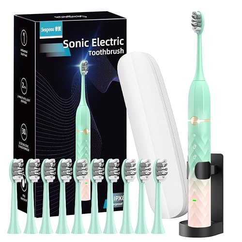 Sonic Toothbrush Set with 10 Heads