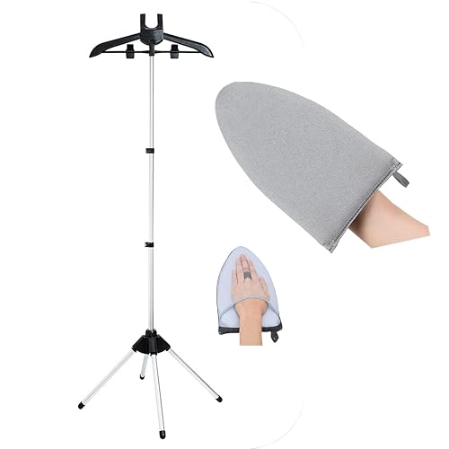 Clothes Steamer Stand Hanger with Ironing Glove
