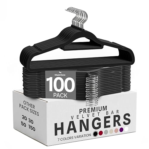 Utopia Home Velvet Hangers, 100 Pack