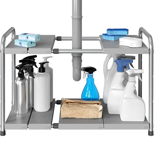 Simple Houseware 2-Tier Expandable Under Sink Organizer
