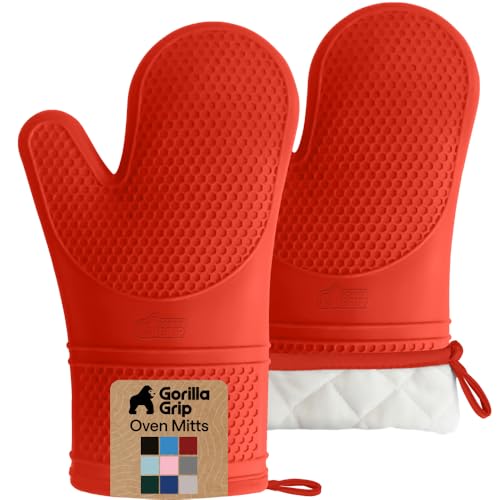 GORILLA GRIP Silicone Oven Mitts 550F