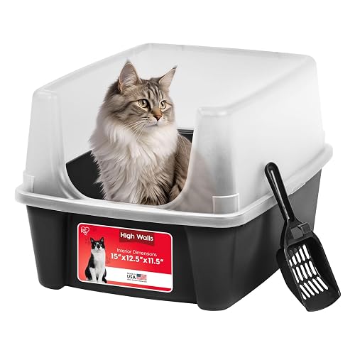 IRIS USA High Sided Litter Box, Large