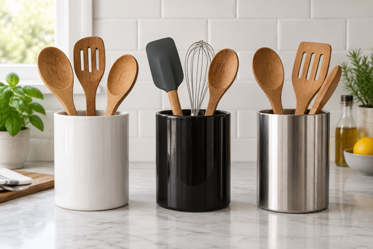 Utensil Holder Buying Guide: Crocks, Sizes, Dividers and Care